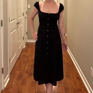 Summer Black Button-Down Dress